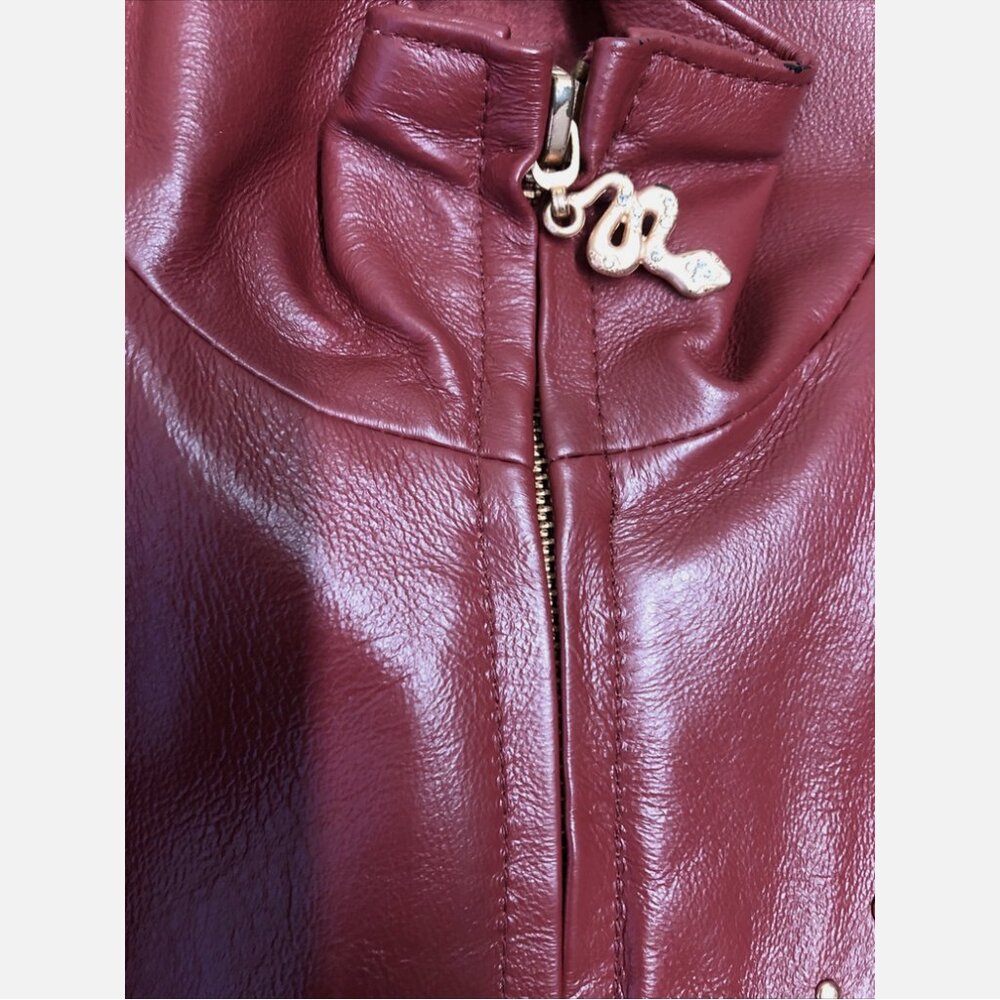 Pamela McCoy Leather Moto Biker Jacket - Picture 4 of 9